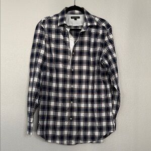 Banana Republic Navy and White Checkered Shirt